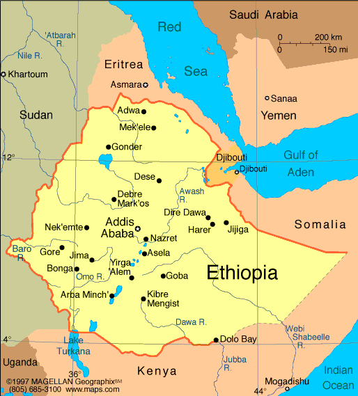 Map of Ethiopia 1